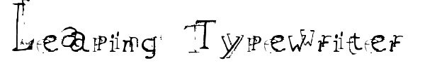 Leaping Typewriter font preview